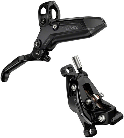 NEW SRAM Level Silver Stealth Disc Brake and Lever - Rear, Post Mount, 4-Piston, Aluminum Lever, SS Hardware, Black, C1 - Around the Cycle