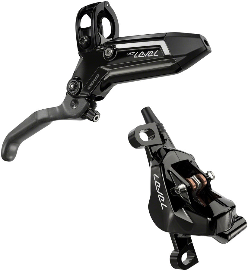 NEW SRAM Level Ultimate Stealth Disc Brake and Lever - Rear, Post Mount, 2-Piston, Carbon Lever, Titanium Hardware, Gloss Black, C1 - Around the Cycle