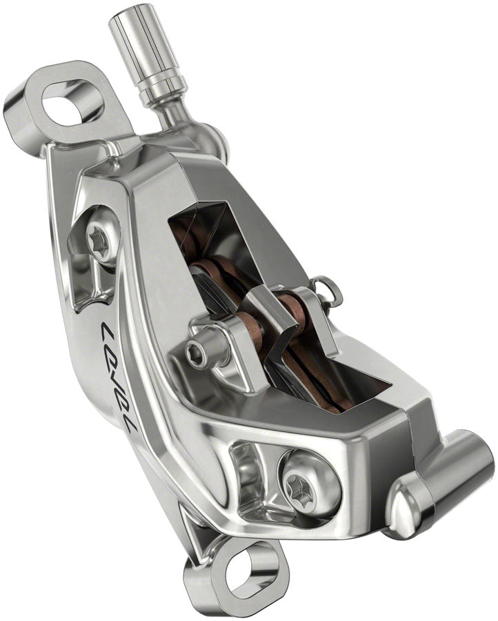 NEW SRAM Level Ultimate Stealth Disc Brake and Lever - Front, Post Mount, 4-Piston, Carbon Lever, Titanium Hardware, Black/Silver, C1 - Around the Cycle