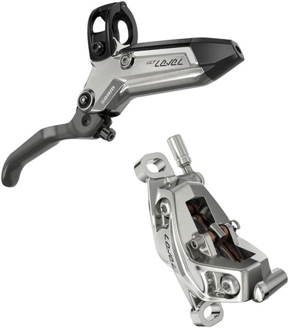 NEW SRAM Level Ultimate Stealth Disc Brake and Lever - Front, Post Mount, 4-Piston, Carbon Lever, Titanium Hardware, Black/Silver, C1 - Around the Cycle