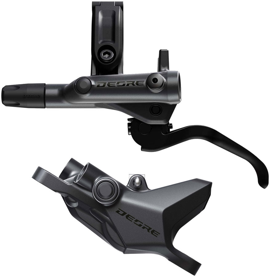 NEW Shimano Deore M6200 Disc Brake and Lever - Post Mount, 2-Piston Caliper, SM-BH90-SS Hose, Metal Pads, Gray/Black