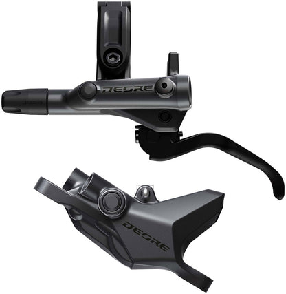 NEW Shimano Deore M6200 Disc Brake and Lever - Post Mount, 2-Piston Caliper, SM-BH90-SS Hose, Metal Pads, Gray/Black
