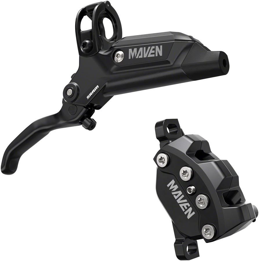 NEW SRAM Maven Base Disc Brake and Lever - Rear or Front, 2000mm Hose, Post Mount, 4-Piston, Aluminum Lever, SS Hardware, Diffusion Black, A1 - Around the Cycle