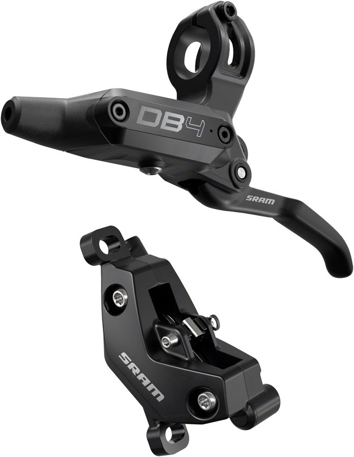 NEW SRAM DB4 Disc Brake and Lever - Left, Front or Rear, 2000mm Hose, Post Mount, 4-Piston, Aluminum Lever, Diffusion Black, A1 - Around the Cycle