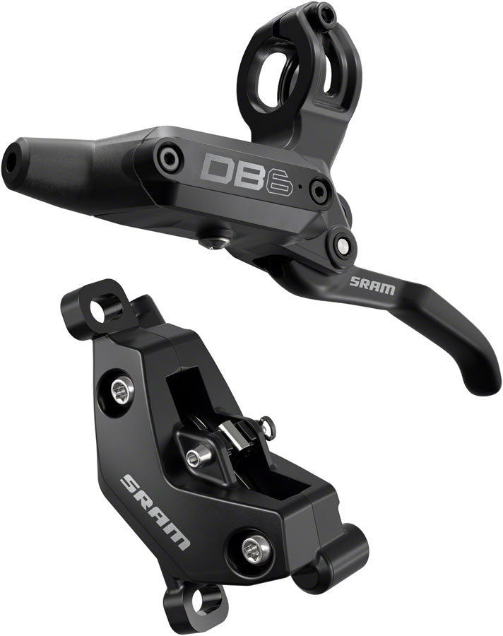 NEW SRAM DB6 Disc Brake and Lever - Left, Front or Rear, 2000mm Hose, Post Mount, 4-Piston, Aluminum Lever, Diffusion Black, A1 - Around the Cycle