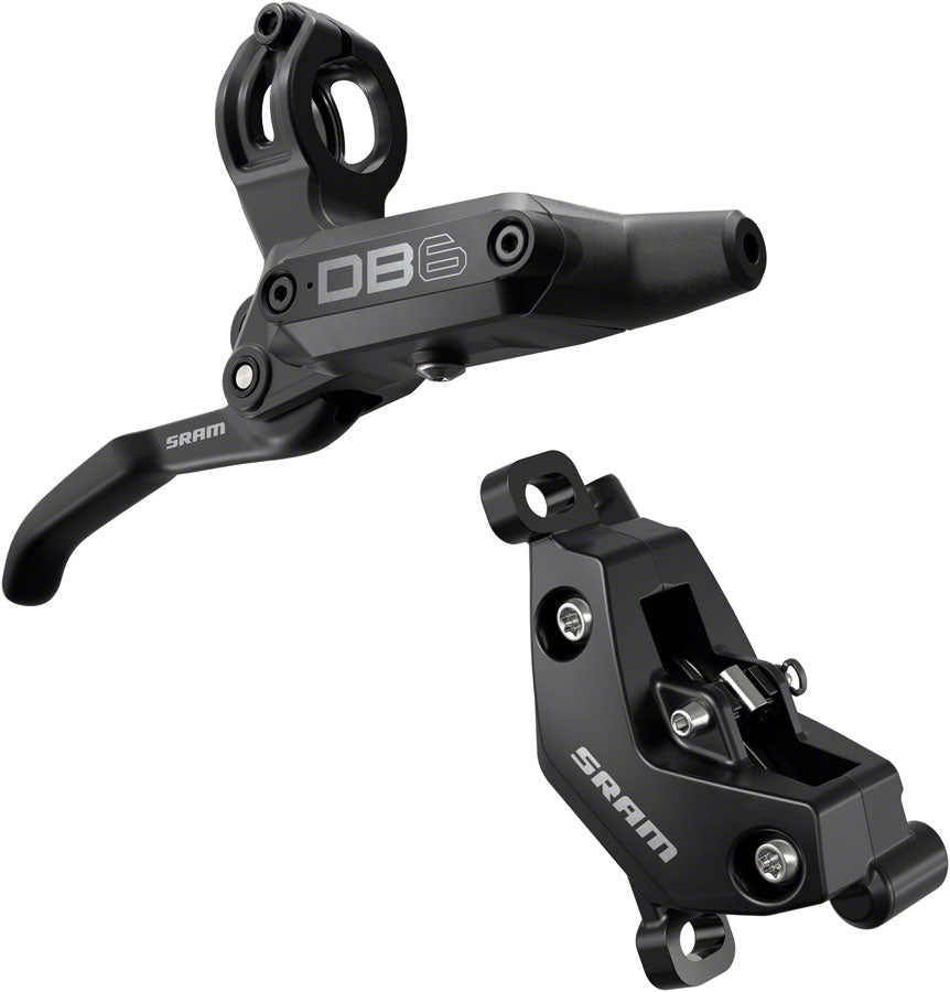 NEW SRAM DB6 Disc Brake and Lever - Right, Front or Rear, 2000mm Hose, Post Mount, 4-Piston, Aluminum Lever, Diffusion Black, A1 - Around the Cycle