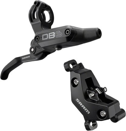 NEW SRAM DB6 Disc Brake and Lever - Right, Front or Rear, 2000mm Hose, Post Mount, 4-Piston, Aluminum Lever, Diffusion Black, A1 - Around the Cycle