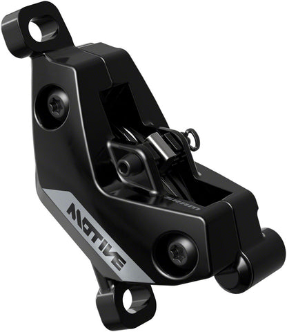 NEW SRAM Motive Silver Disc Brake and Lever - Rear or Front, 2000mm Hose, Post Mount, 4-Piston, Aluminum Lever, Black, A1 - Around the Cycle
