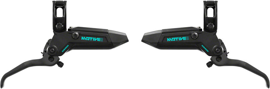 NEW SRAM Motive Ultimate Stealth Expert Disc Brake Kit - Front/Rear Levers, Front/Rear Teal Splatter Calipers, Adapters, Rotors, Bleed Kit, A1 - Around the Cycle