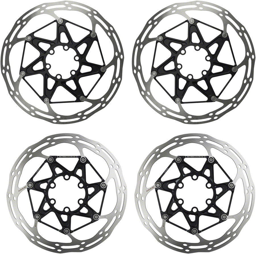 NEW SRAM Motive Ultimate Stealth Expert Disc Brake Kit - Front/Rear Levers, Front/Rear Teal Splatter Calipers, Adapters, Rotors, Bleed Kit, A1 - Around the Cycle
