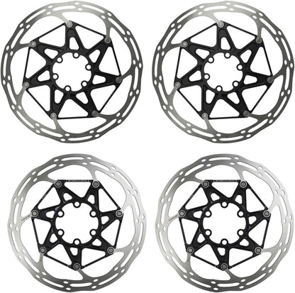 NEW SRAM Motive Ultimate Stealth Expert Disc Brake Kit - Front/Rear Levers, Front/Rear Teal Splatter Calipers, Adapters, Rotors, Bleed Kit, A1 - Around the Cycle
