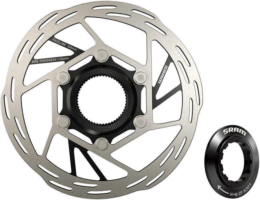 NEW SRAM Paceline Disc Brake Rotor - Center Lock, Lockring Included, A2 - Around the Cycle