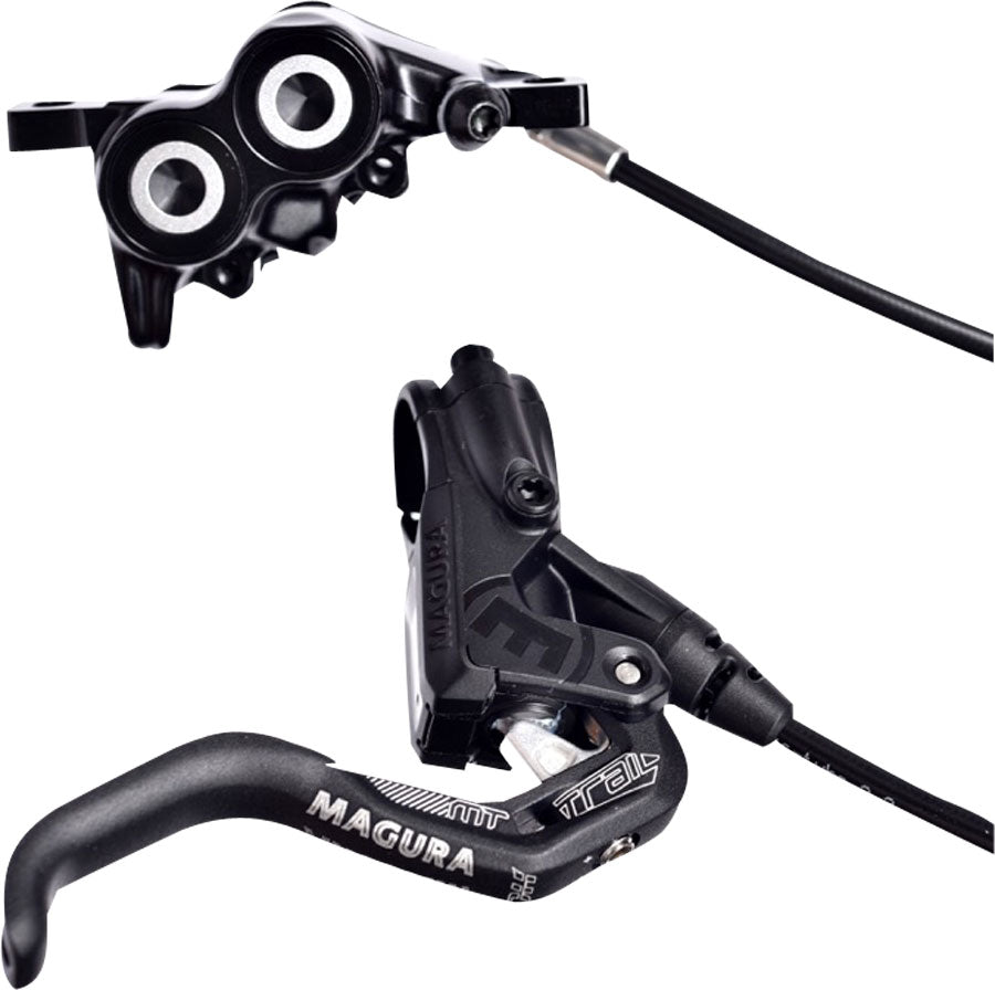 NEW Magura MT Trail Sport Disc Brake Set - Front and Rear, Hydraulic, Post Mount, Black/White - Around the Cycle
