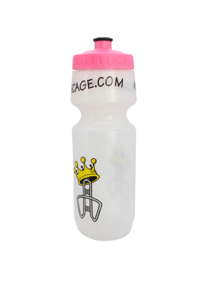 NEW King Cage Classic Water Bottle Pink Cap 24oz