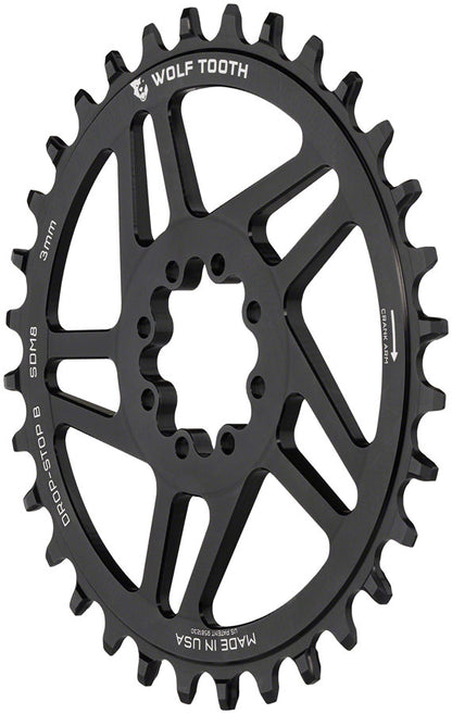 NEW Wolf Tooth Direct Mount Chainring - 36t, SRAM Direct Mount, Drop-Stop B, For SRAM 8-Bolt Cranksets, 3mm Offset, Black