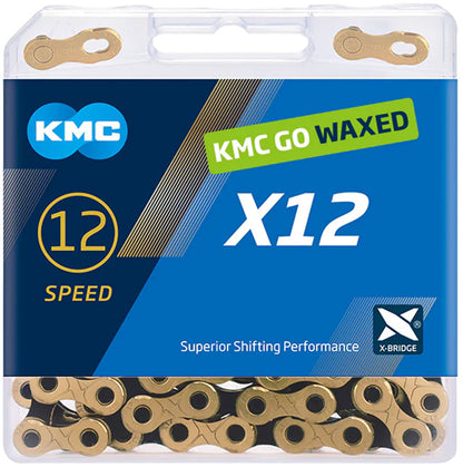 NEW KMC WAX X12 Waxed Chain - 12-Speed, 126 Links - Around the Cycle