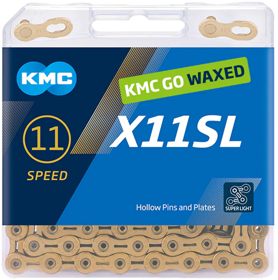 NEW KMC WAX X11SL Waxed Chain - 11-Speed, 118 Links - Around the Cycle