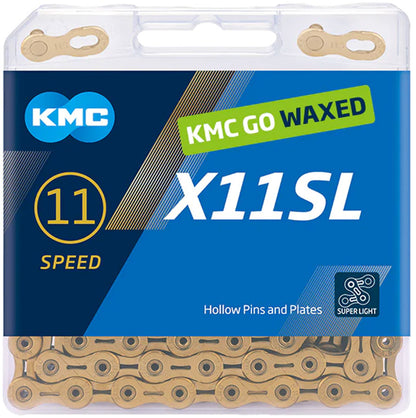 NEW KMC WAX X11SL Waxed Chain - 11-Speed, 118 Links - Around the Cycle