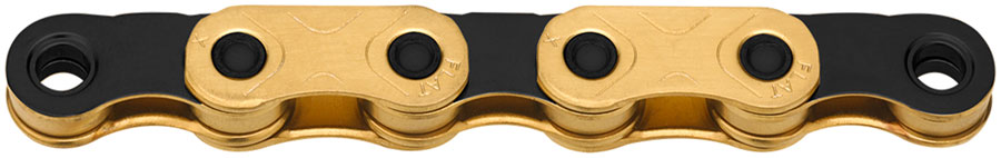 NEW KMC X-Flat Titanium Nitride Waxed Chain - 12/13-Speed, 126 Links, Compatible with SRAM T-Type and AXS Systems