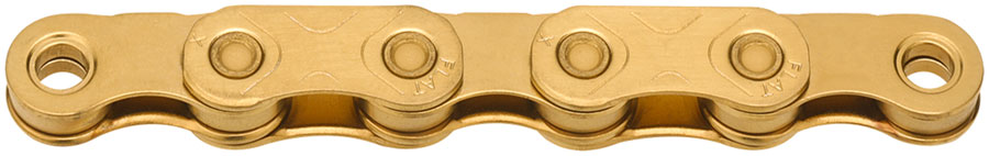 NEW KMC X-Flat Titanium Nitride Waxed Chain - 12/13-Speed, 126 Links, Compatible with SRAM T-Type and AXS Systems