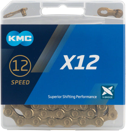 NEW KMC X12 Chain - 12-Speed, 126 Links, Gold - Around the Cycle