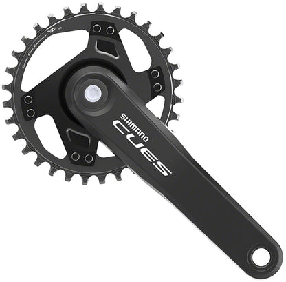 NEW Shimano CUES FC-U4000-1 Crankset - 9/10/11-Speed, Riveted, Square Taper JIS Spindle Interface, Black - Around the Cycle