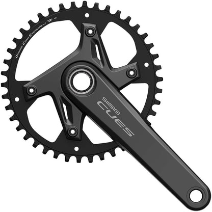 NEW Shimano CUES FC-U6030-1 Crankset - 9/10/11-Speed, Asymmetric 110 BCD, Black - Around the Cycle