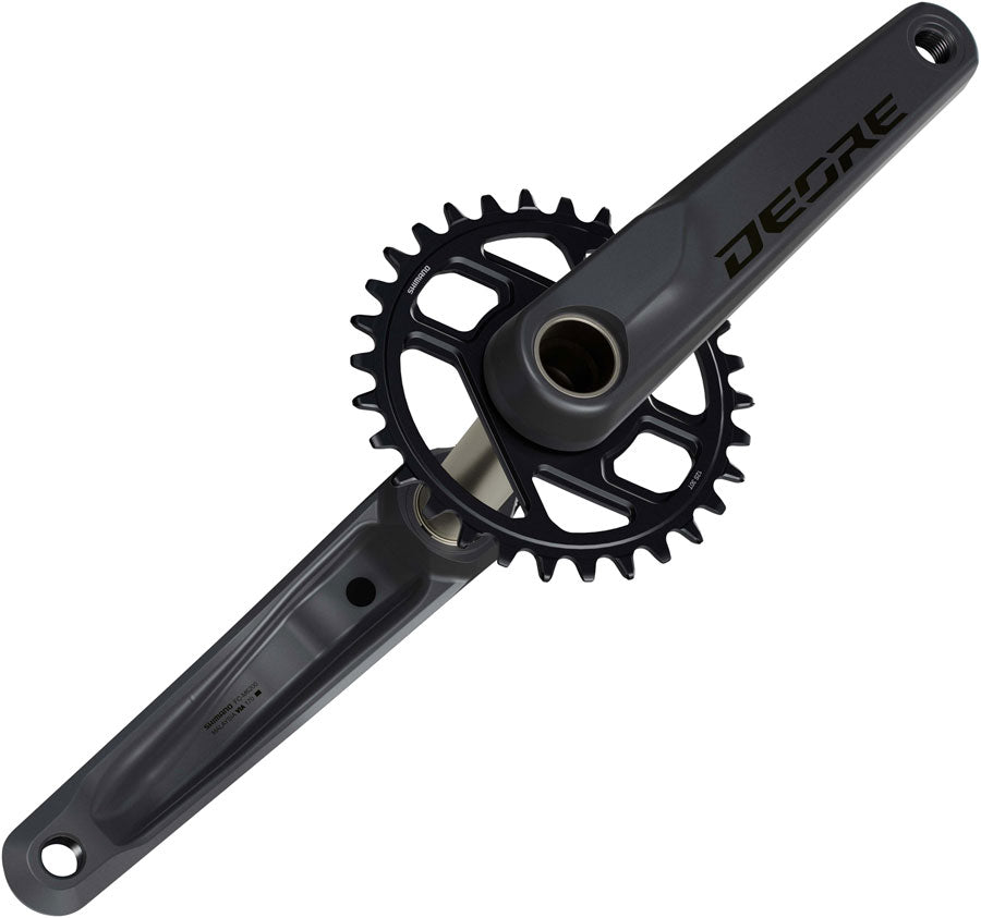 NEW Shimano Deore FC-M6200 Crankset - 12-Speed, 55mm Chainline, Dark Gray/Black