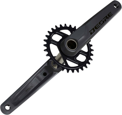 NEW Shimano Deore FC-M6200 Crankset - 12-Speed, 55mm Chainline, Dark Gray/Black