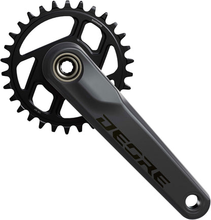 NEW Shimano Deore FC-M6200 Crankset - 12-Speed, 55mm Chainline, Dark Gray/Black