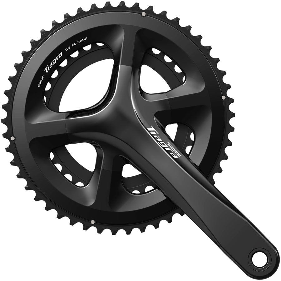 NEW Shimano Tiagra FC-R4000 Crankset, Hollowtech II, 2x11-Speed, 110 Asymmetric BCD, Black