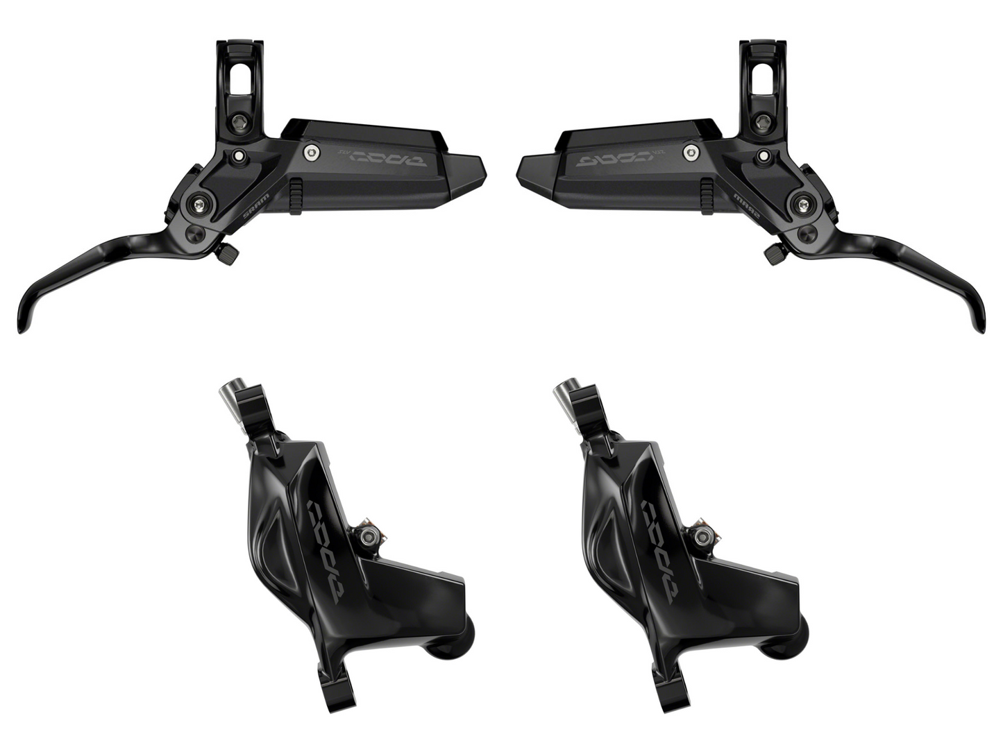 NEW SRAM Code Silver Stealth 4-Piston Disc Brake and Lever - Front and Rear Set