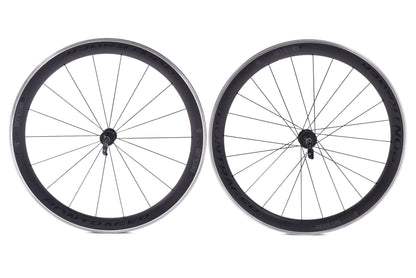 USED Bontrager Aeolus Comp 5 TLR Carbon Rim Brake Wheelset w/ Alloy Rim Brake Track 11 speed 700C Road Quick Release Tubeless Ready