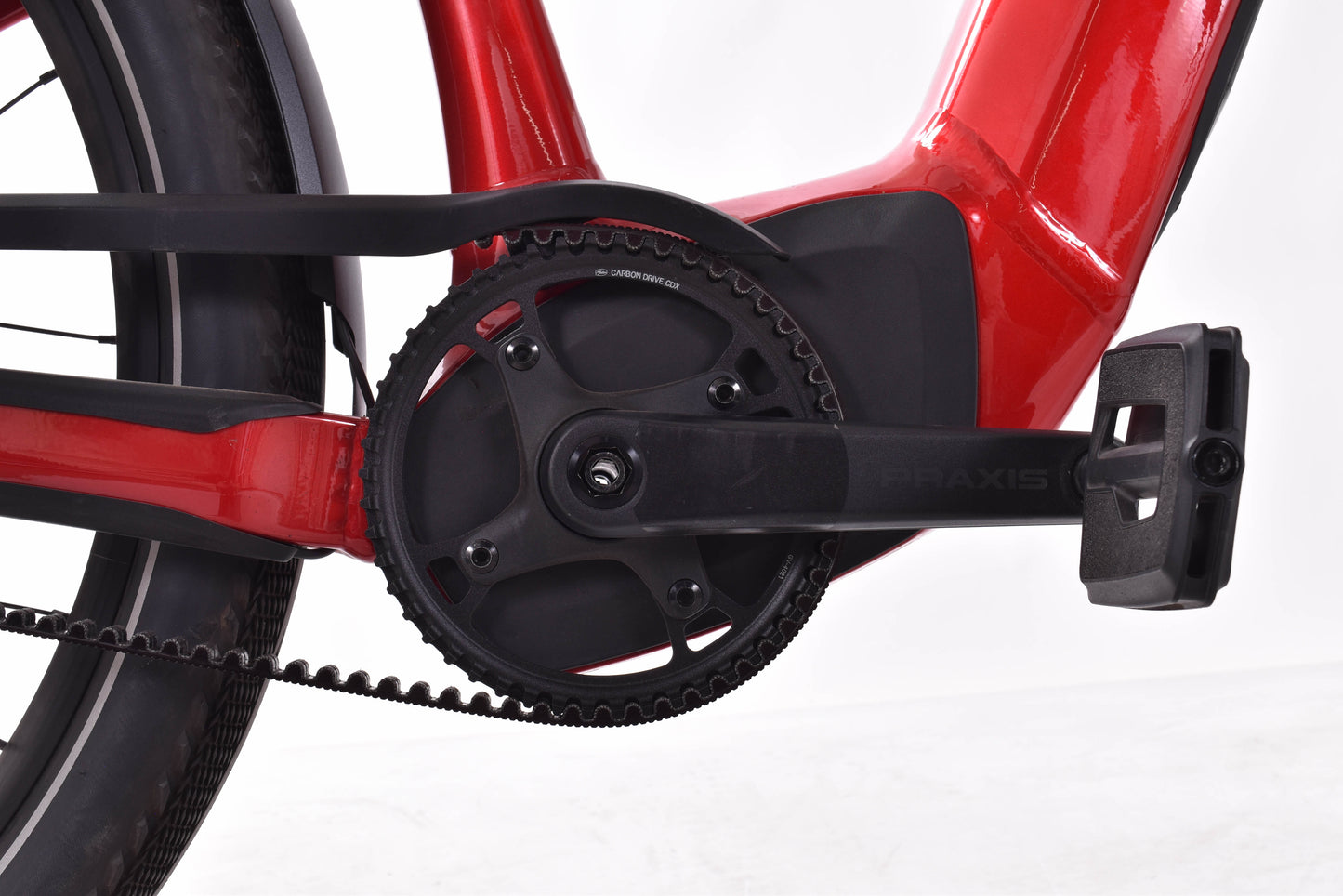 USED Specialized Turbo Como 5.0 IGH Small Electric Bike Internal Gear Belt Driven Step Thru Red