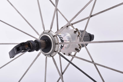 USED Mavic Aksium Race 700C Alloy Road Wheelset Rim Brake Quick Release HG 11 speed Silver