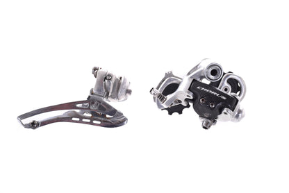 USED Campagnolo Record 2x10 speed Front and Rear Road Derailleur Set