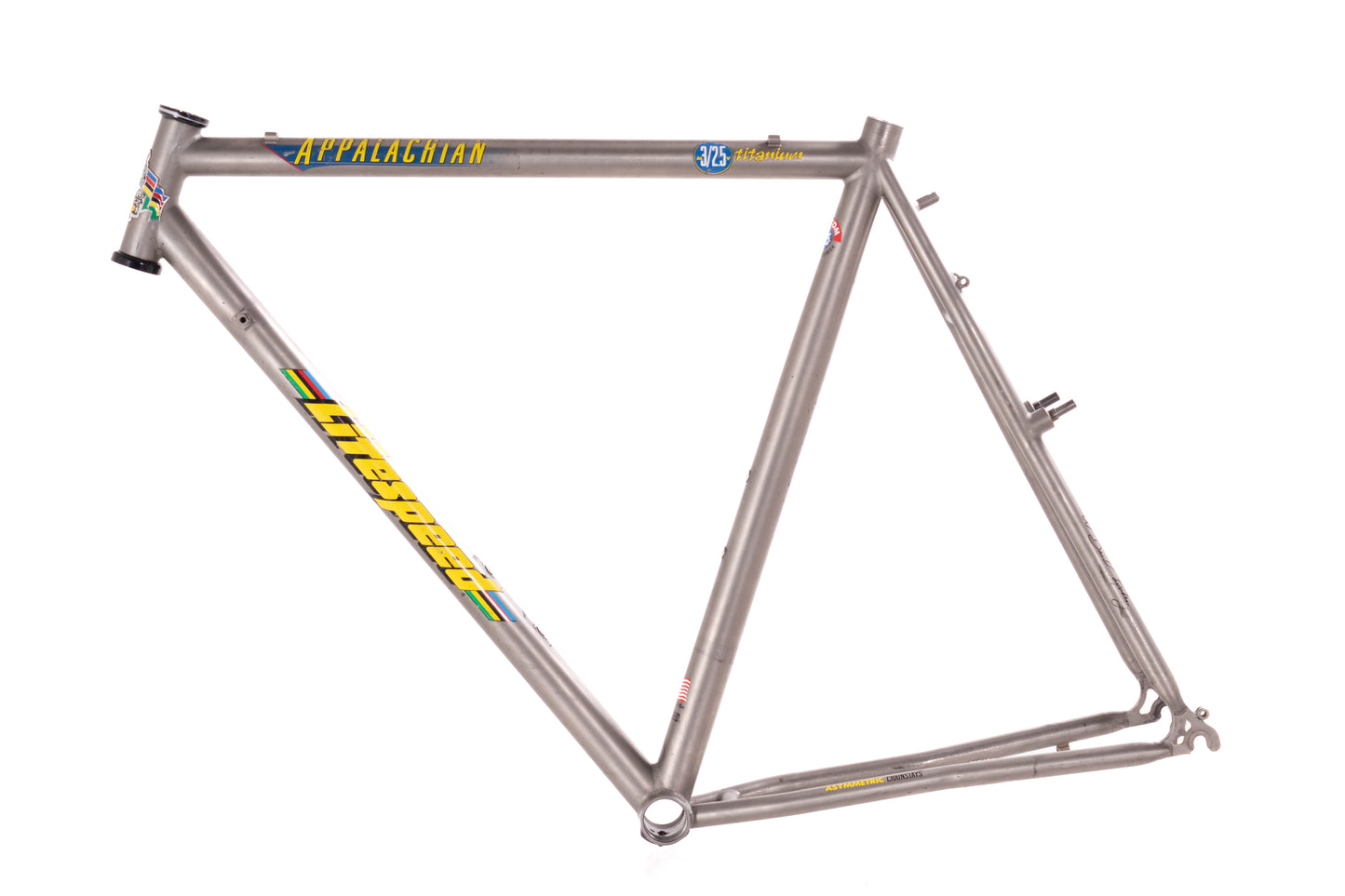 USED Litespeed Appalachian Titanium 56cm Cyclocross/Gravel/All-Road Frame Canti/V-Brake Studded Quick Release 1" Steerer