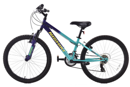 USED Nishiki Pueblo 24" Kids Mountain Bike Purple Turquoise