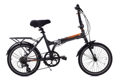 USED 2016 Giant ExpressWay Folding Bike Charcoal / Orange 8 speed