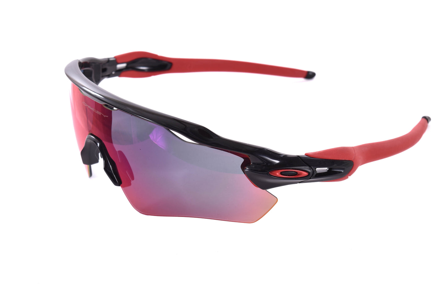 USED Oakley Rader EV Path Sunglasses Polished Black + Red Iridium