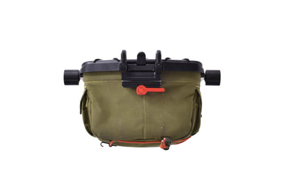 USED Route Werks Modular Handlebar Bag w/ Tech Mount and Handlebar Stubs Olive