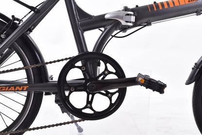 USED 2016 Giant ExpressWay Folding Bike Charcoal / Orange 8 speed