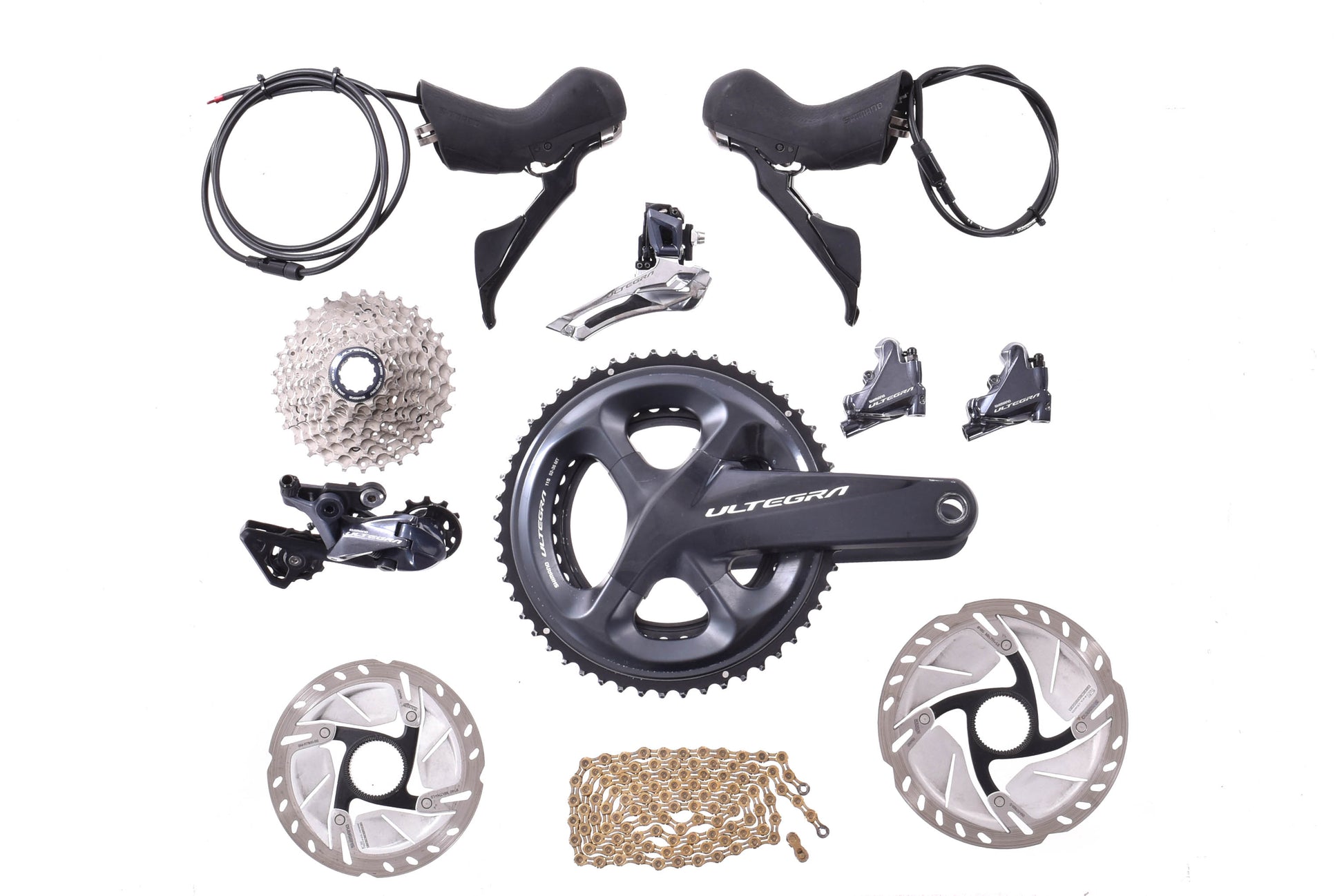 USED Shimano Ultegra R8000 2x11 Speed Disc Groupset 170mm, 52/36t, 11-