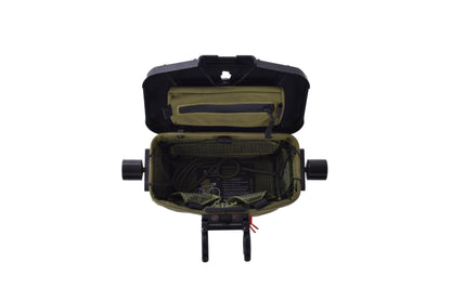 USED Route Werks Modular Handlebar Bag w/ Tech Mount and Handlebar Stubs Olive