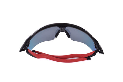 USED Oakley Rader EV Path Sunglasses Polished Black + Red Iridium