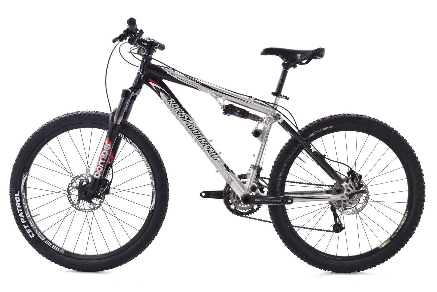 USED 2009 Rocky Mountain Element 30 Full Sus Mountain Bike 18" Shimano XT 3x9 speed Aluminum/Carbon 26" Wheels