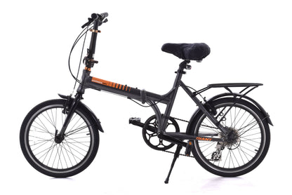 USED 2016 Giant ExpressWay Folding Bike Charcoal / Orange 8 speed