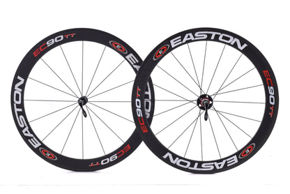 USED Easton EC90 TT 700C Carbon Tubular Wheelset Quick Release Rim Brake