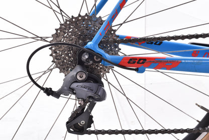 USED 2017 Felt FR60 Road Bike 56cm Shimano Claris 2x8 speed Aluminum Frame Carbon Fork Blue/Red