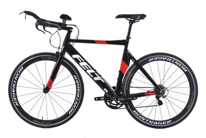 USED 2018 Felt S32 TT Triathlon Bike 56cm Shimano 105 2x11 speed Black Aero Time Trial